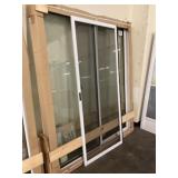 71" x 80" RH White Sliding Patio Door w/ Hardware