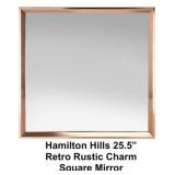 25.5" Hamilton Hills Rustic Brown Framed Mirror