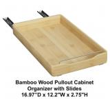 Bamboo Wood Pullout Cabinet Organizer x 2