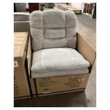 American Signature Lite Gray Armless Chair x 2