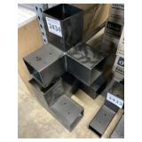 6" Dia. Black Steel Square Corner Tee