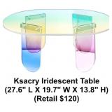 KSacry Iridescent Round Coffee Table