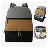 Black and Brown Village of Many Diaper Bag