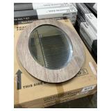 23-1/2" x 31-1/2" Wooden Framed Oval Mirror