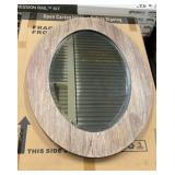 23-1/2" x 31-1/2" Wooden Framed Oval Mirror x 2