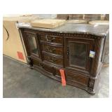 60" x 19" San Marino Server in Dark Brown