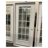 36" 80" LH Fiberglass FV 15-Lite Exterior Door