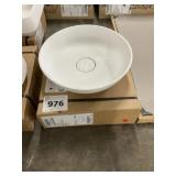 16" White Round Vessel Sink x2