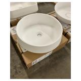 16" White Round Vessel Sink x2