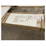 55" White Wall Mounted Counter Top Sink