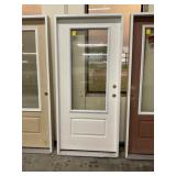 36" x 80" LH Fiberglass Mid-View Exterior Door