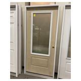 36" x 80" LH Fiberglass Mid-View Exterior Door