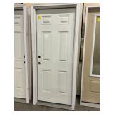 32" x 80" RH Fiberglass 6-Panel Exterior Door