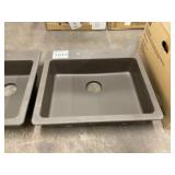 25" Brown Single-Bowl Composite Sink