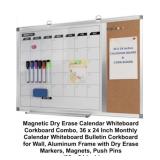 36 x 24 Visyearn Magnetic Calendar White Board