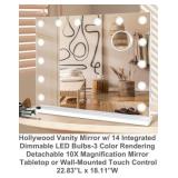 18 x 23 Hollywood Vanity Mirror with 14 LED Lights