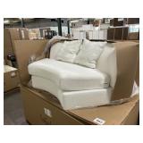 Wedge Chair in Allegra Chalk