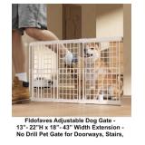 Flofaves Pet Adjustable Dog Gate-White