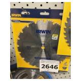 Irwinï¿½ 10" 80T Carbide Tipped Saw Blade x 2