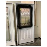 36" x 80" RH Fiberglass HV Deco Glass Ext. Door