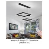 Modern 2 Ring LED Chandelier