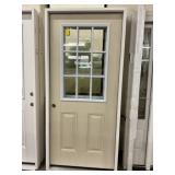 36" x 80" RH Fiberglass HV 9-Lite Exterior Door