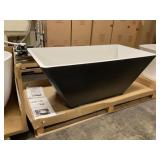 59" Acquabella Black Freestanding Bathtub