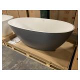 66" Acquabella Gray Freestanding Bathtub