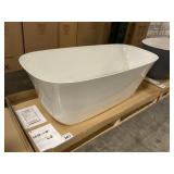 67" Acquabella White Freestanding Bathtub