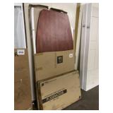36" x 71" Boat Shaped Cherry Table Top With Base