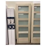 30" x 84" Poplar 4-Lite Interior Door Slab x 2