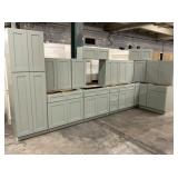 15pc. Silvercreek Fresh Sage Shaker 30" Kitchen