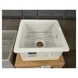 18" Fireclay Dual Mount Sink in White Gloss