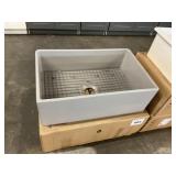 30" Fireclay Apron Sink in Gray