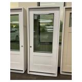 36" x 80" RH Fiberglass Mid-View Exterior Door
