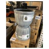 14.25" Grooved Composite Planter x2