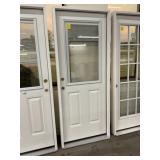 32" x 80" RH Fiberglass HV w/ Blinds Exterior Door
