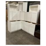 12pc. White Shaker Garage Cabinets