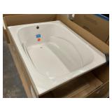 60" White Drop In Tub