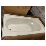 60" x 30" LH Bathtub In Biscuit