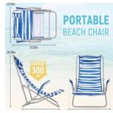 WeJoy Blue High Back Beach Chair x 2