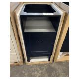 16" Black Single Bowl Vanity Base
