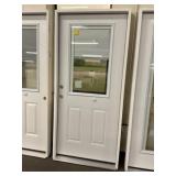 36" x 80" RH Steel HV Exterior Door w/ Blinds
