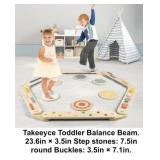 Takeeyce Toddler Balance Beam With Step Stones