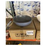 19" x 14" Blue Oval Decorative Undermount Sink