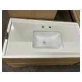 37" x 19" Single Sink Vanity Top in White