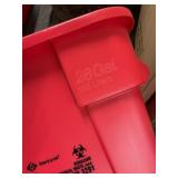 28 Gal Red Plastic Bin