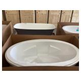 72" x 44" White Freestanding Tub
