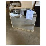 40" x 34" Modern Arched Mirror in Soft Gold