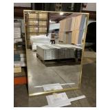 30" x 42" Rectangular Mirror with Gold Frame